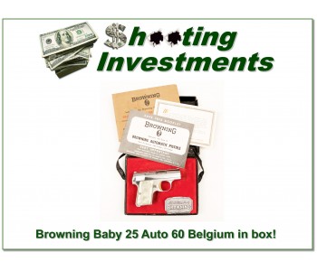 Browning Baby 25 Auto 1960 Belgium Chrome in box!